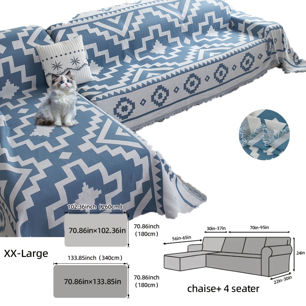 TEMU 2 pezzi Copridivano Stile Bohemien , Copridivano Universali per , Protezioni Monopezzo a , Lavabili in Lavatrice, Adatti agli Animali Domestici,