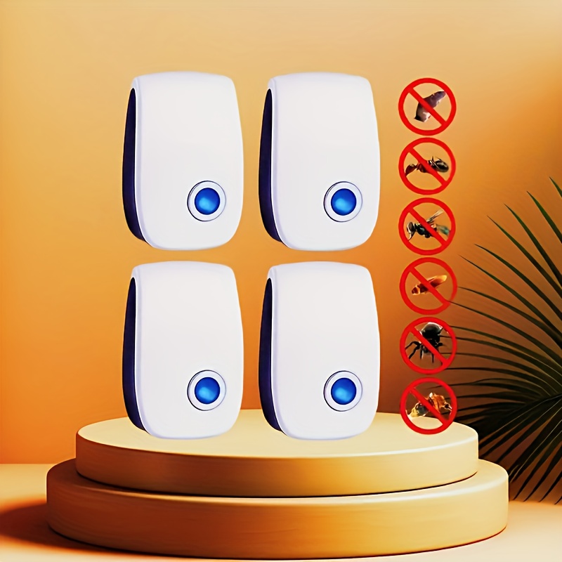 TEMU 4pcs/6pcs/8pcs Technology Insect Repellent, Upgraded Mouse And Mouse Repellent, Indoor Insect Repellent, 3 Mode Settings, All Kinds Of Insects,