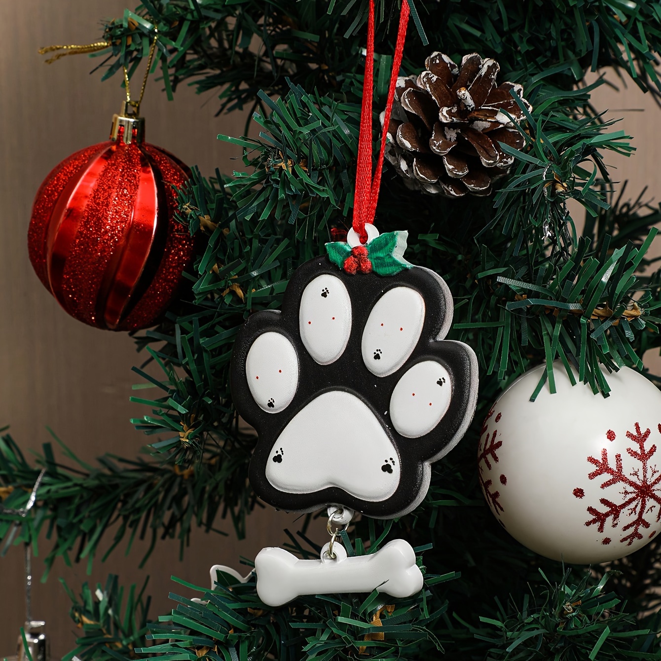 

1pc Christmas Tree Hanging - Dog Decorative For , , Types - Christmas , No Needed, Diy