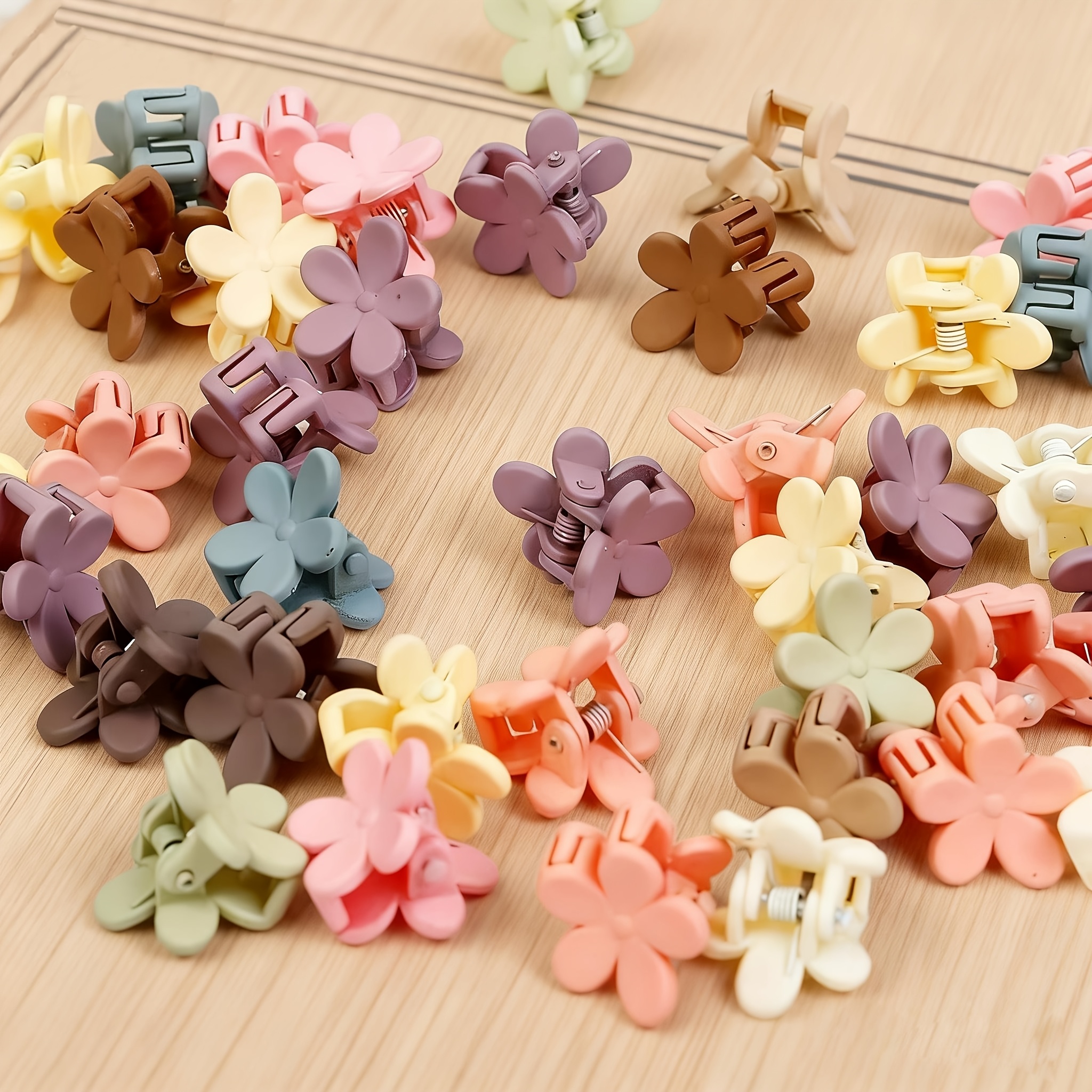 TEMU 60 piezas de mini pinzas para el pelo de aleatorios, pequeñas pinzas de garra con bonitos cierres de mandíbula, accesorios para el cabello con