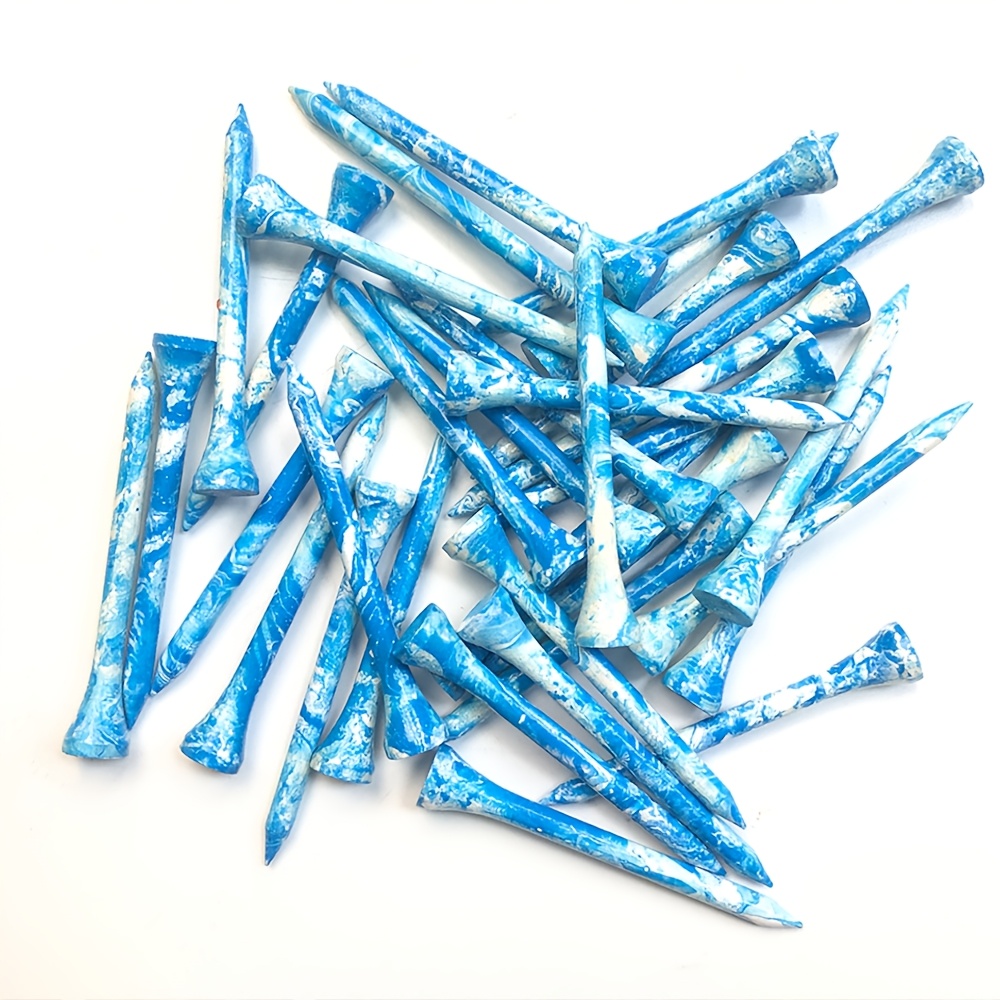 TEMU Crestgolf 83Mm Peint Design Golf Tees Lot de 30 Réduction de la Friction Rotation Latérale Stable Tête de Tee Golf Additions Cadeau