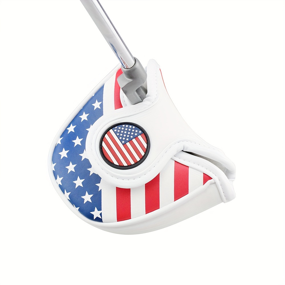 kofull golf putter and golf putter cover enhance your golfing game with our golf ball retriever and putter set featuring the iconic american flag putter cover and golf training club details 1