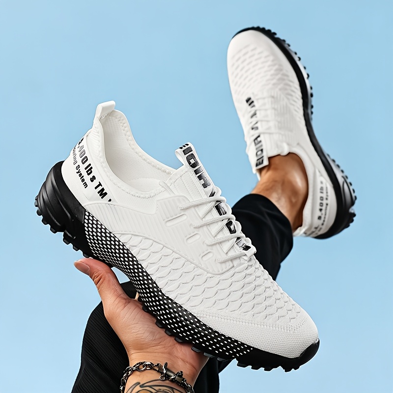 Image of Men's Breathable Non-slip Athletic Shoes - Spring Summer Casual Fashion Sneakers For Outdoor Activities, Running, And Park Workouts