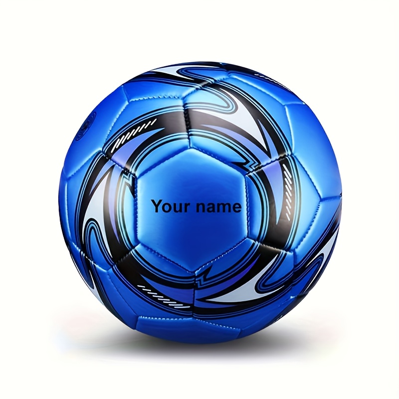E-shop Anpassbarer Name, LOGO, Größe 5 Hurricane Style Fußball, verschleißfester Fußball für Outdoor-Training und Unterhaltung, Hinterhof, Park und