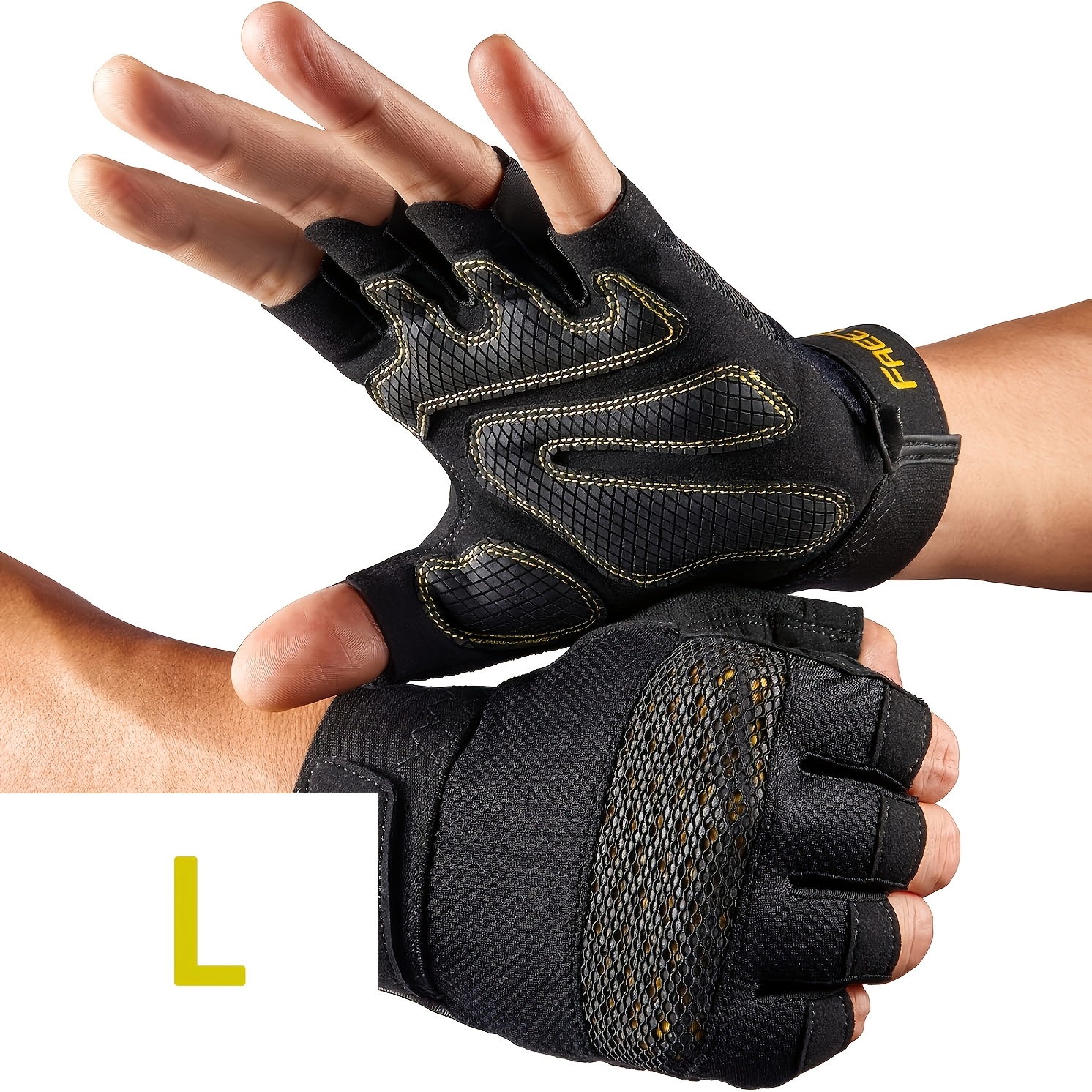 Image of Gym Gloves Men-and Women, Exercise Gloves For Weight Lifting, Cycling, Gym, Provides Full Palm Coverage Weightlifting Gloves Superior Design, Featuring Cushioning Pads And Silicone Anti-slip Texture
