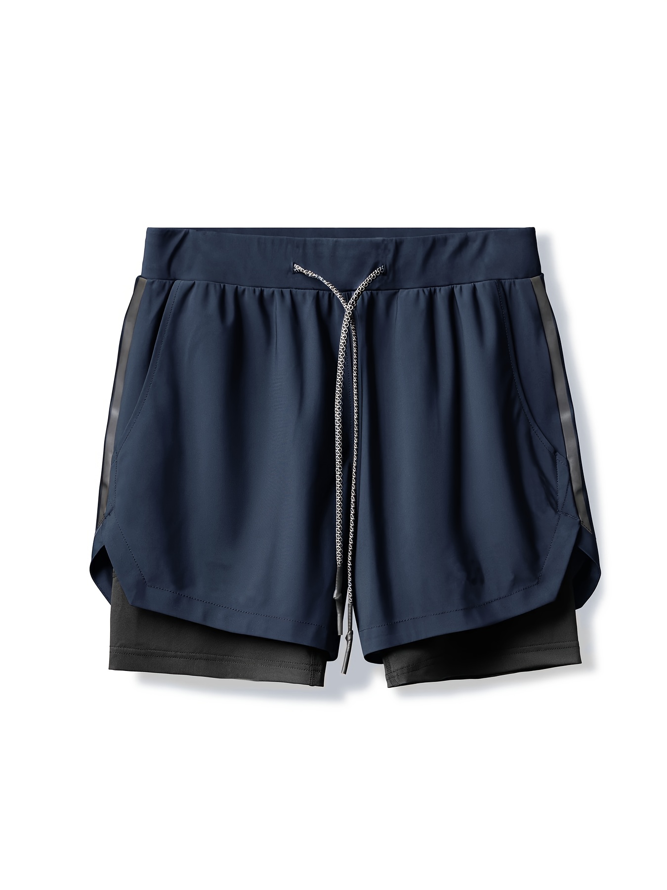 Men'S Quick-Dry Shorts for Sports, Running, And Marathons, Designed for American-Style Fitness And Squats, with an Inner Lining And a Length That Doesn'T Go Past The Knee