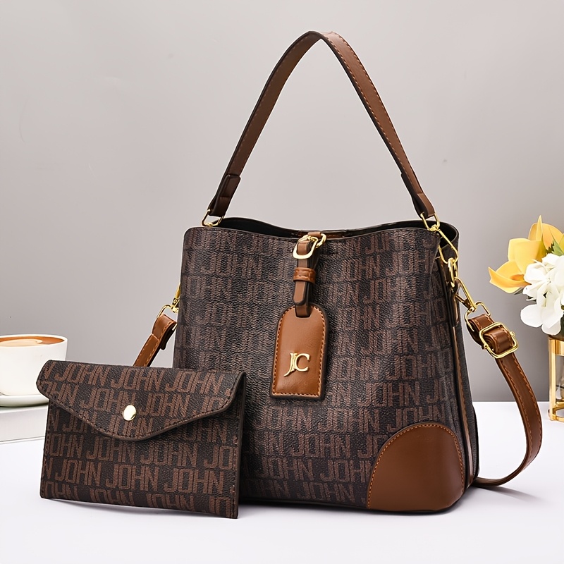 2pcs bag set womens bag suit fashion printed large capacity Temu