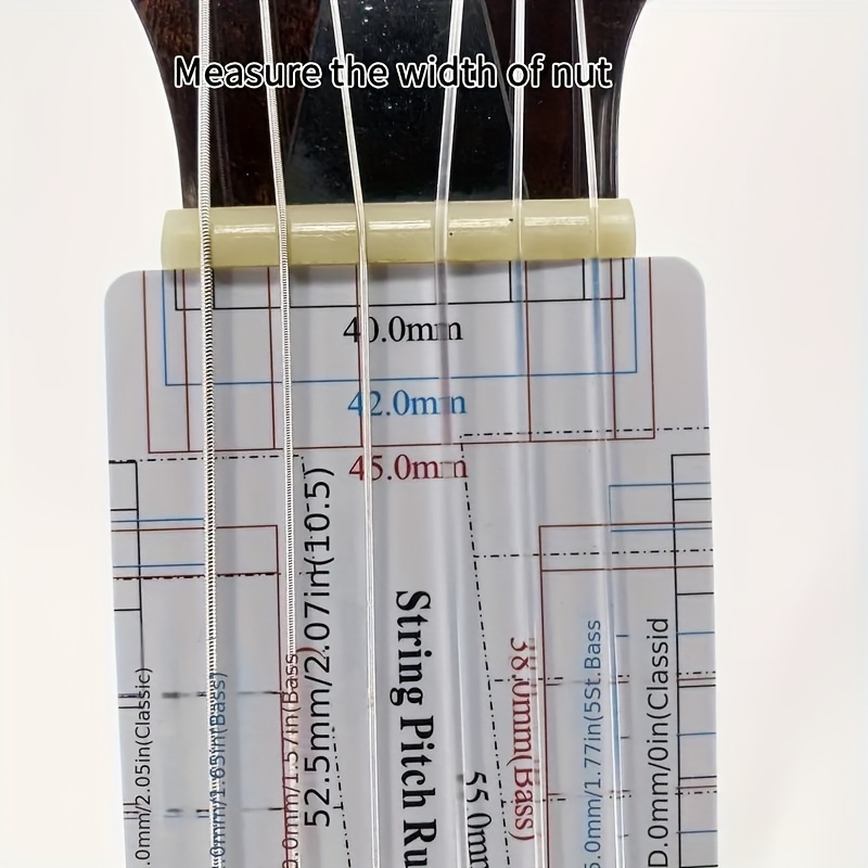 Règle D'Espacement Des Cordes Précise En Acier Inox – Outil Laser Pour Guitare, Basse, Mandoline, Banjo – Espacement Parfait Et Proportionnel