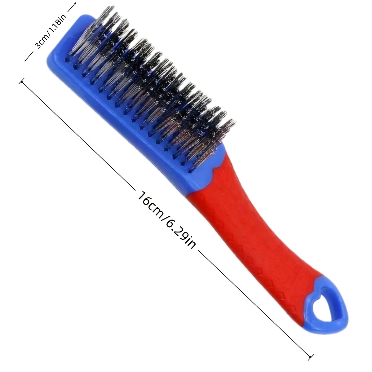 Image of Heavy Duty Wire Brush With Non-slip Plastic Handle Industrial Rust Paint Welding Slag Remover Durable Ergonomic Welding Tool Additions Metallic Finish253