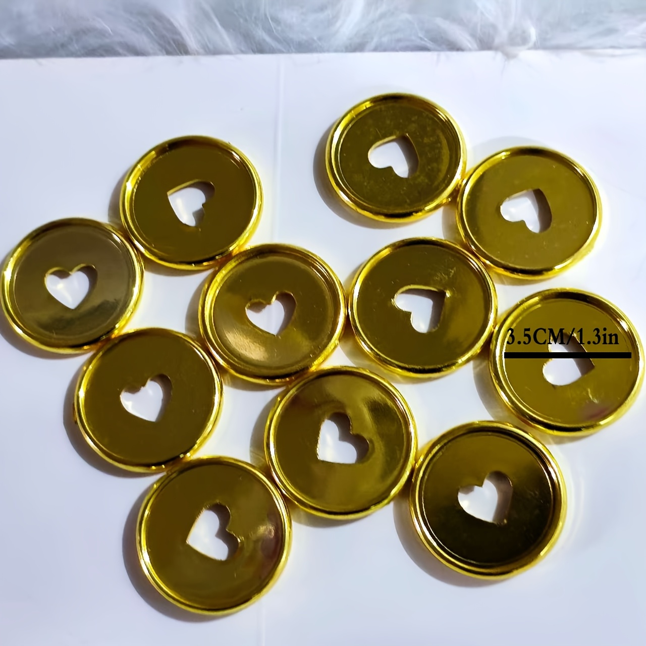 TEMU 23mm Electroplated Heart Mushroom Hole Notebook Binding Buckle Loose-leaf Mushroom Hole Binder With Adjustable Pages Planner Round Disc