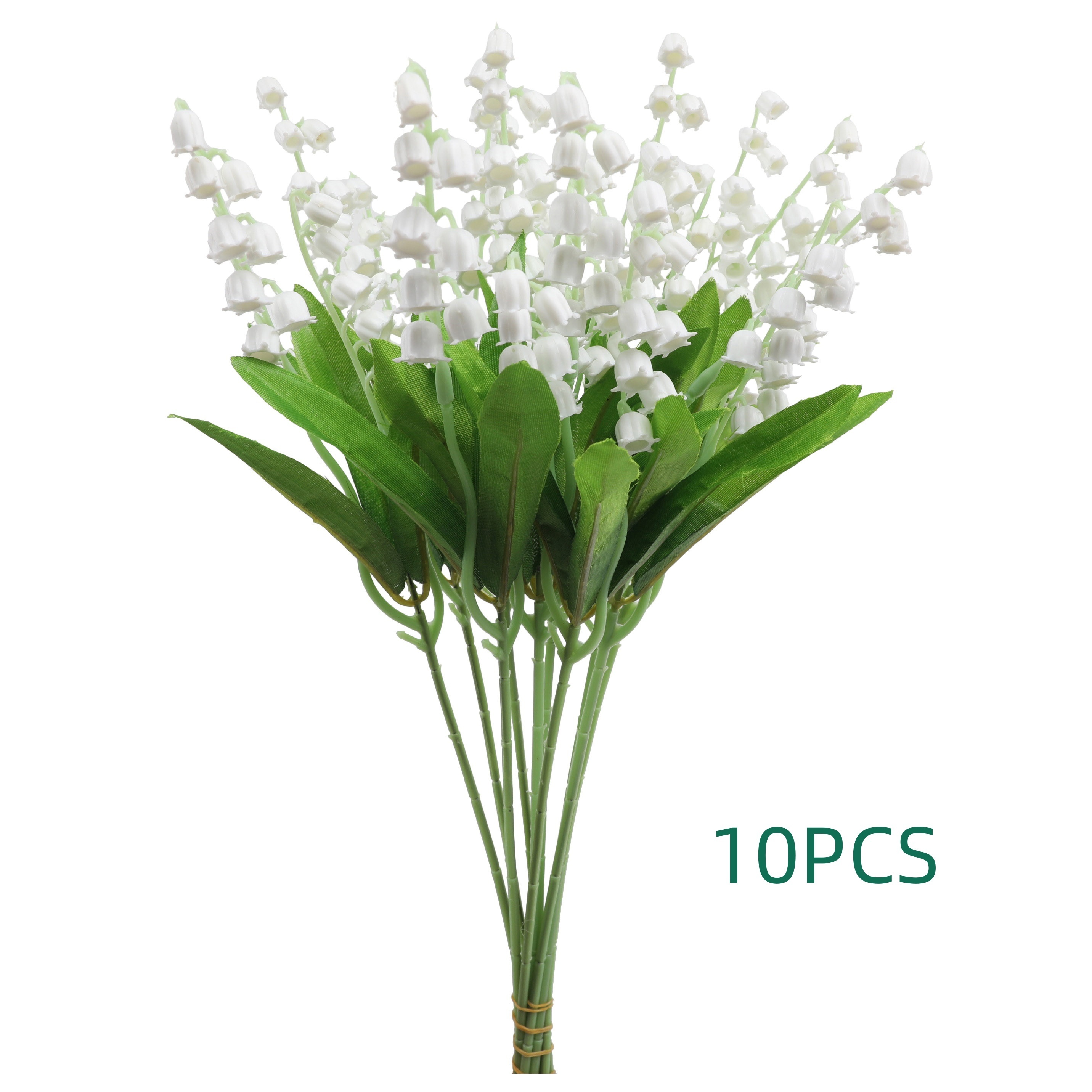 Image of 10pcs Artificial Lily Of The Valley Bouquet - Weddings, Home & Outdoor Decor, Valentine's Day Gift, No Vase Included