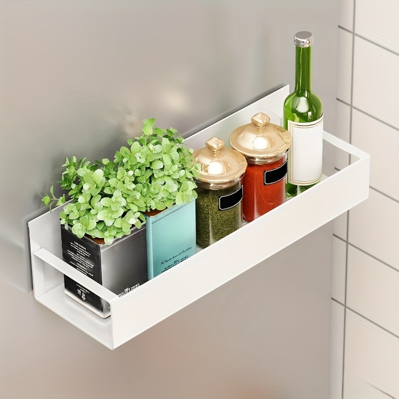 TEMU Étagère Magnétique de Réfrigérateur Perçage, Organisant Durable pour Cuisine et Salle de Bain - Accessoire Gagnent Place