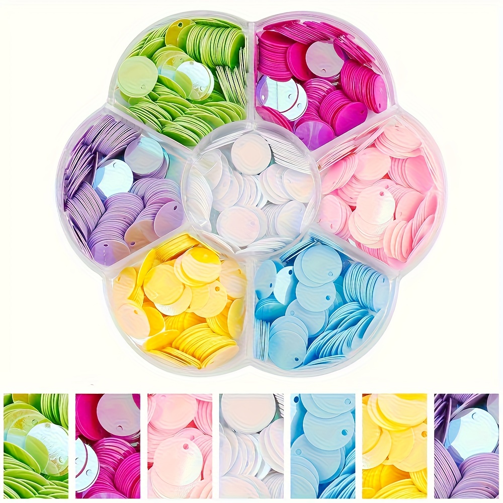 E-shop 7-Farben-Mix PVC 10mm Rundkanten Strasssteine, Schmuckzubehör, Tanzkostüme und Taschenverzierungen, Nähborte, für die Herstellung verschiedener