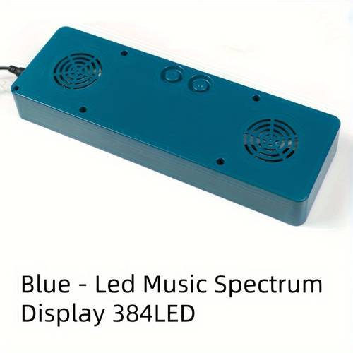 led music display analyzer music with voice sensor 384led rgb colorful rhythm light level voice sensor clock display car atmosphere light