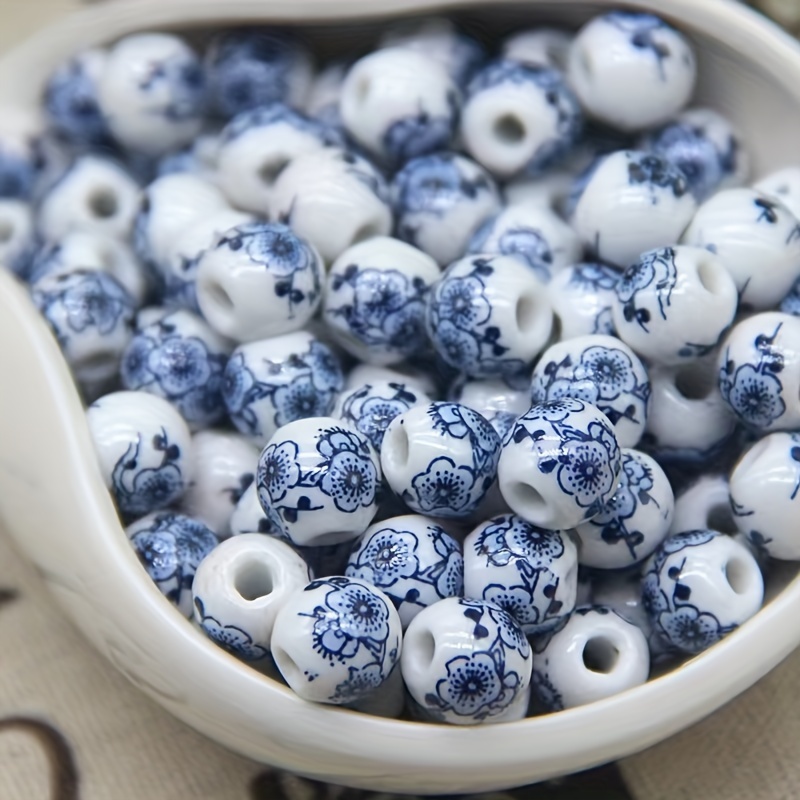 

24pcs Elegant Plum Ceramic Beads - , Bracelets & Necklaces Crafting