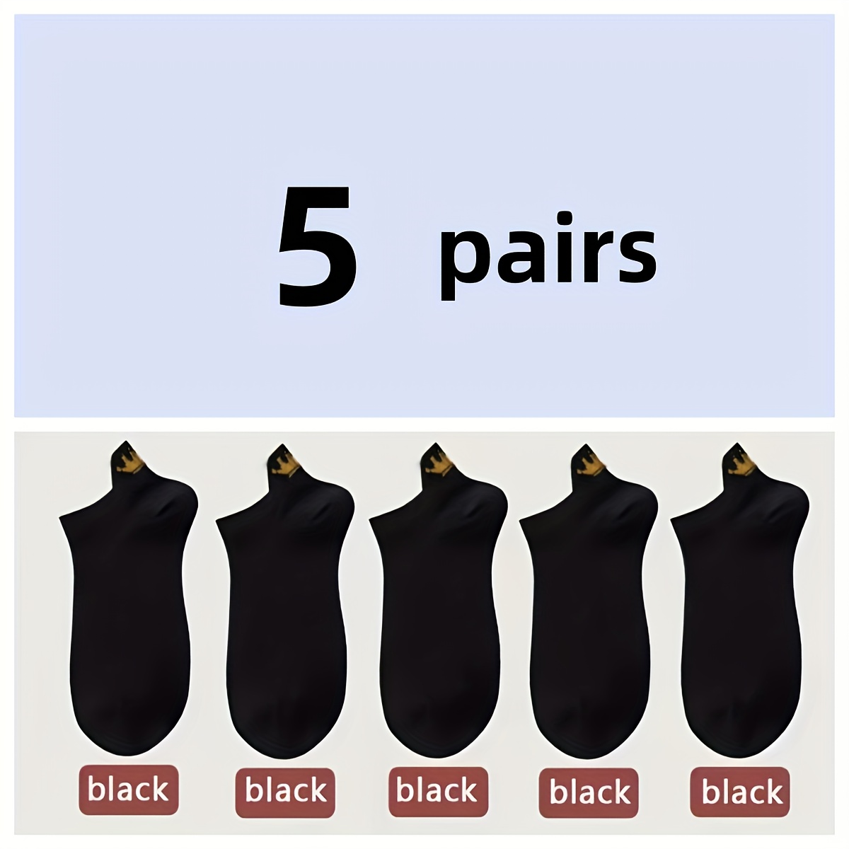 5 Pairs Women' Print Thin Short Socks, Breathable And Versatile, And Comfortable Short Socks