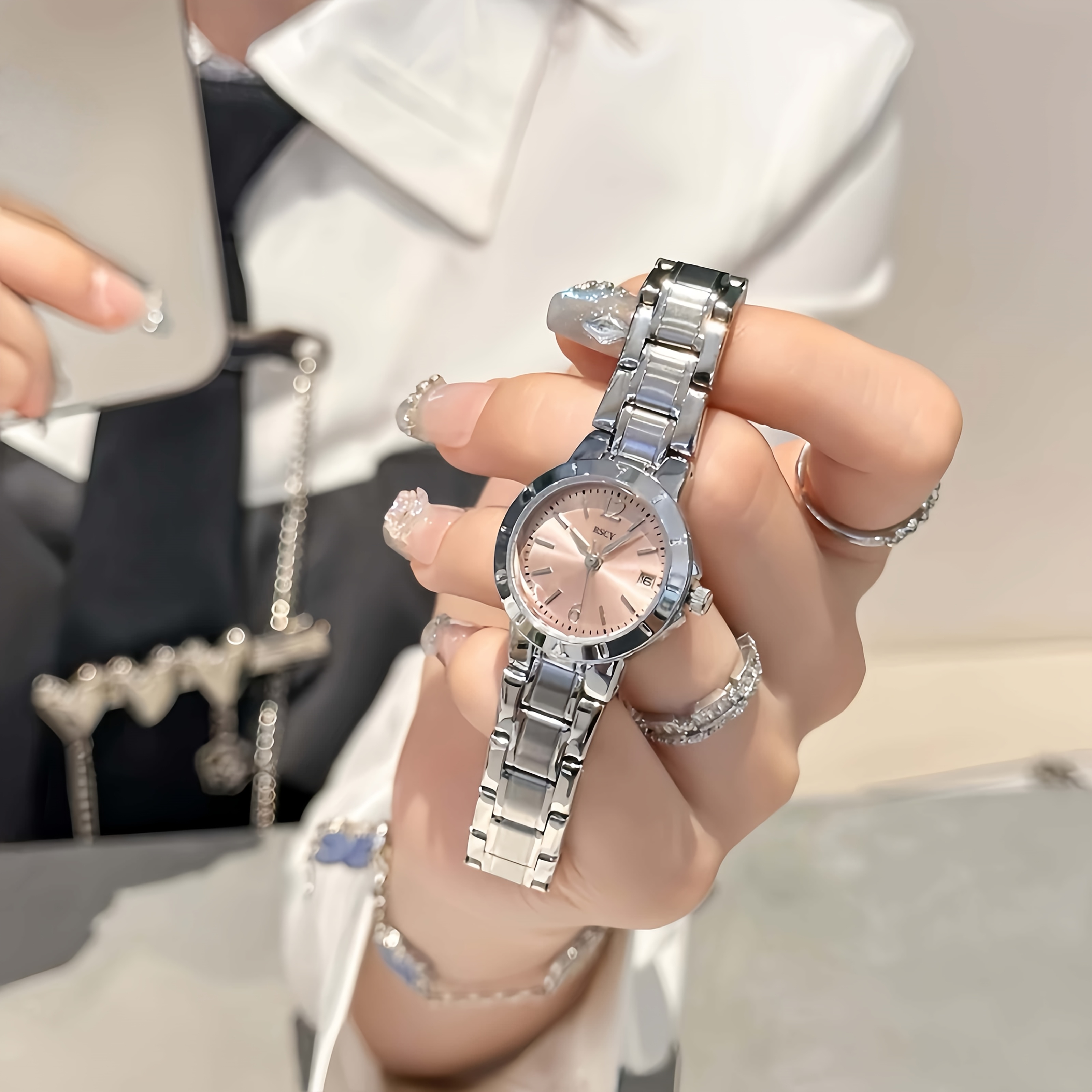 elegante minimalistische damenuhr runde zifferblatt Temu Austria