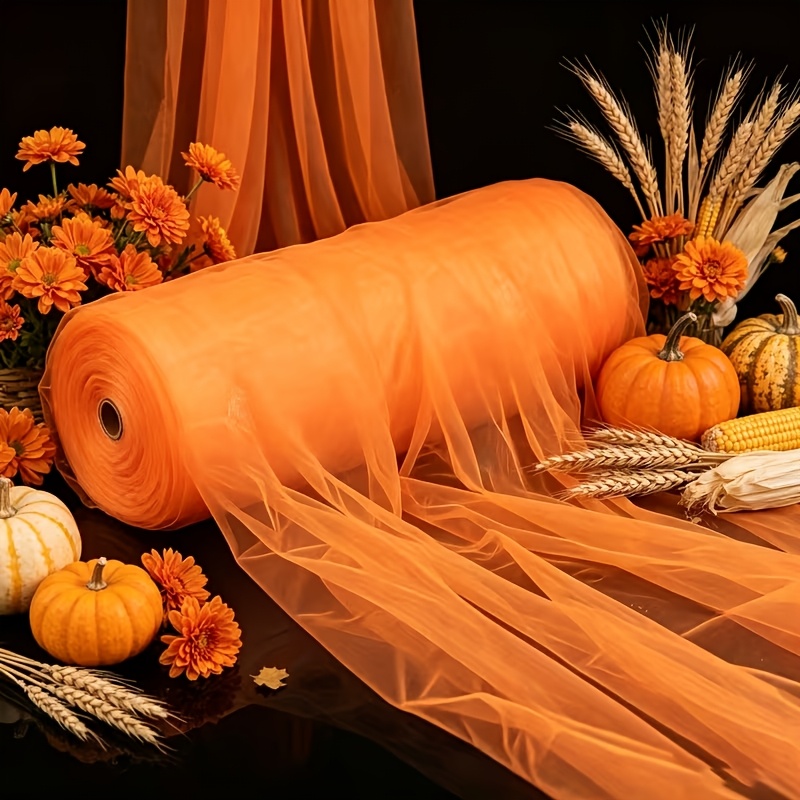 TEMU Ruban en tulle -long pour DIY, légère et flexible pour nœuds de chaise, décoration de table, rampes d'escalier, toiles de fond en pour fêtes, ,