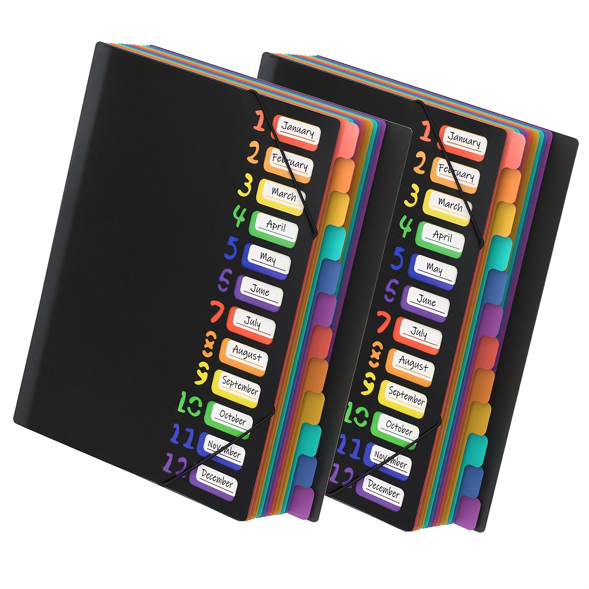48 pocket plastic file organizer 12 colors 24 label dividers pvc material letter size ideal for office and school supplies school organization colorful organization durable plastic file organizer for home