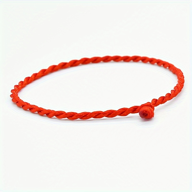 2pcs Handmade Lucky Red String Bracelets and Anklets Set