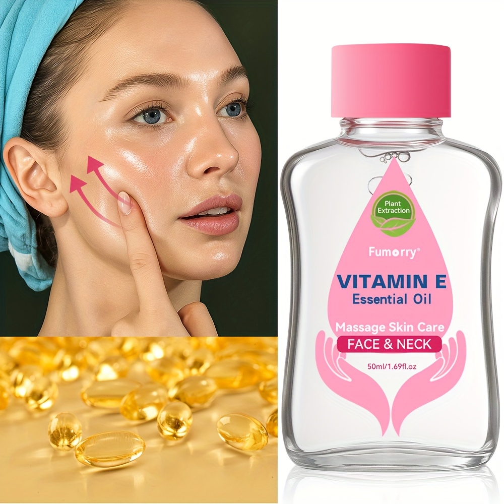 vitamin e oil for face body neck pure moisturizing for skin plant extraction multi use for massage   firming   care for   neck skin