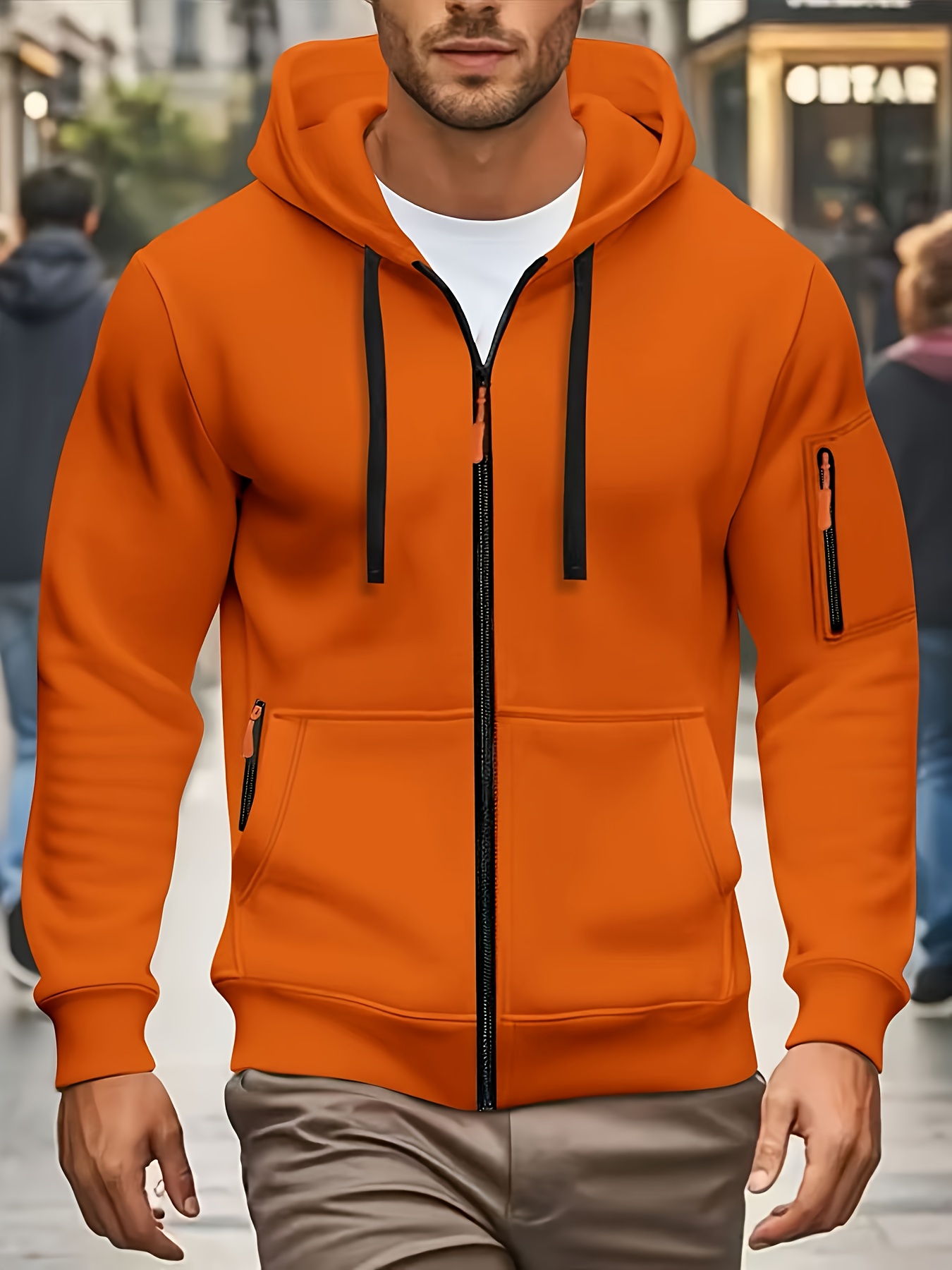 mens trendy outdoor print sweatshirt