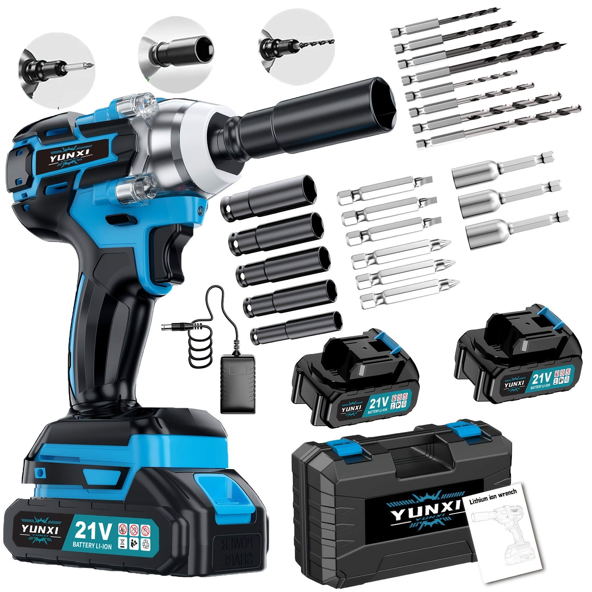 Image of High Torque And Electric Wrench, Professional Power Tool, Of Speed Regulation, Powerful And Easy To Handle Tasks, Equipped With Battery And Fast Charger, Optional