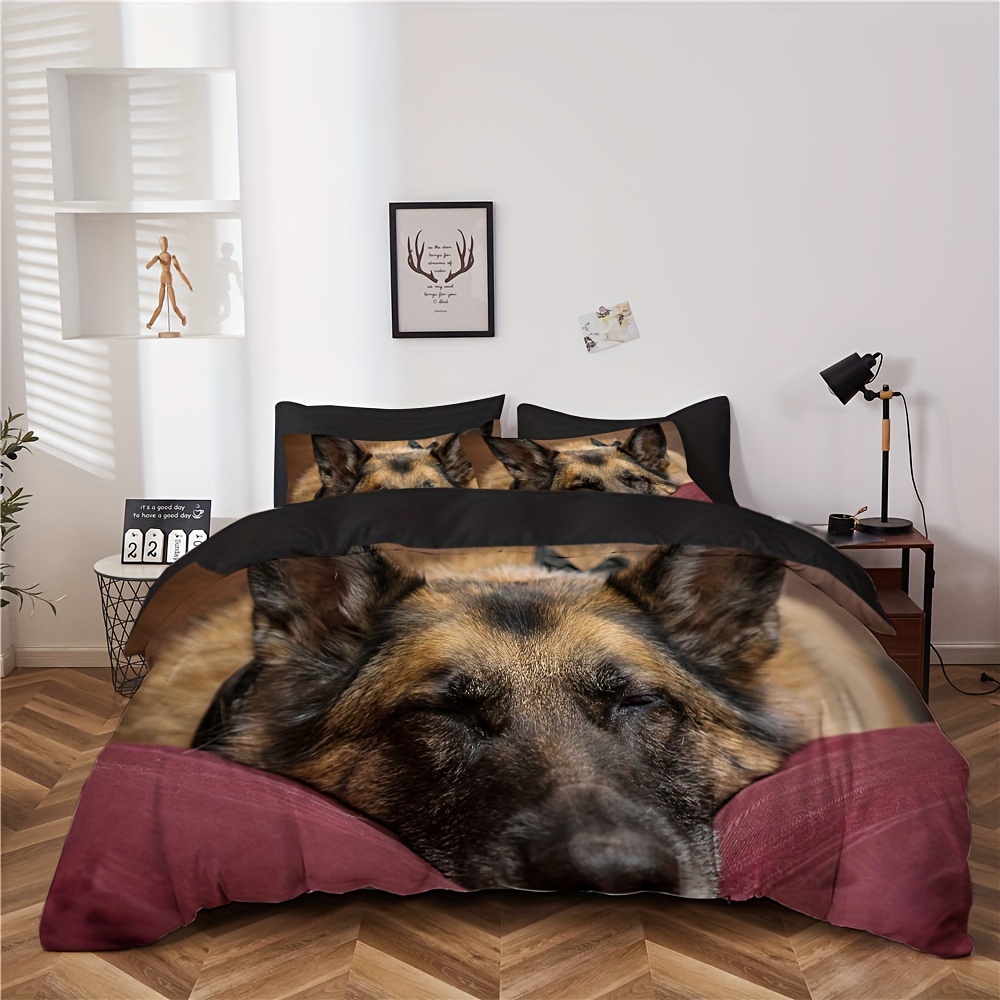 [2d Flat Printing] 2/3pcs Duvet Cover Set (1 Duvet Cover + 1/2 Pillowcase,without Core),2d Gsd Printed Bedding For Bedroom And , 2d Flat
