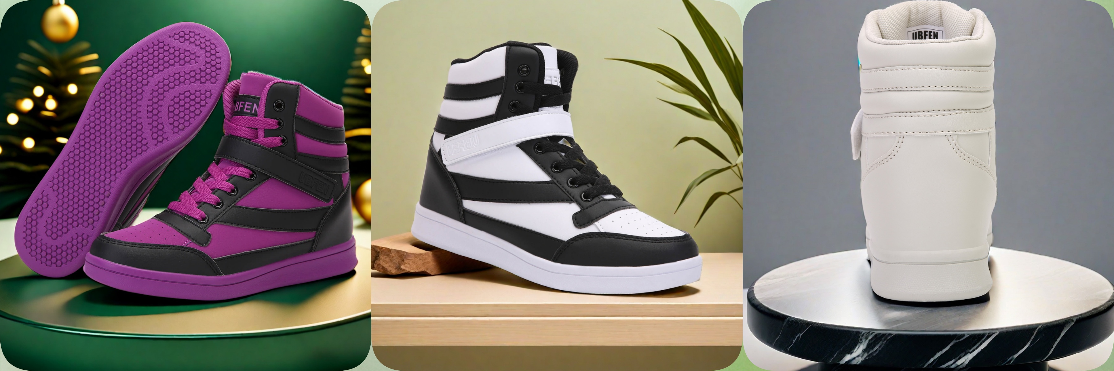 Vibrant Color Women's Retro 80s High Top Sneakers
