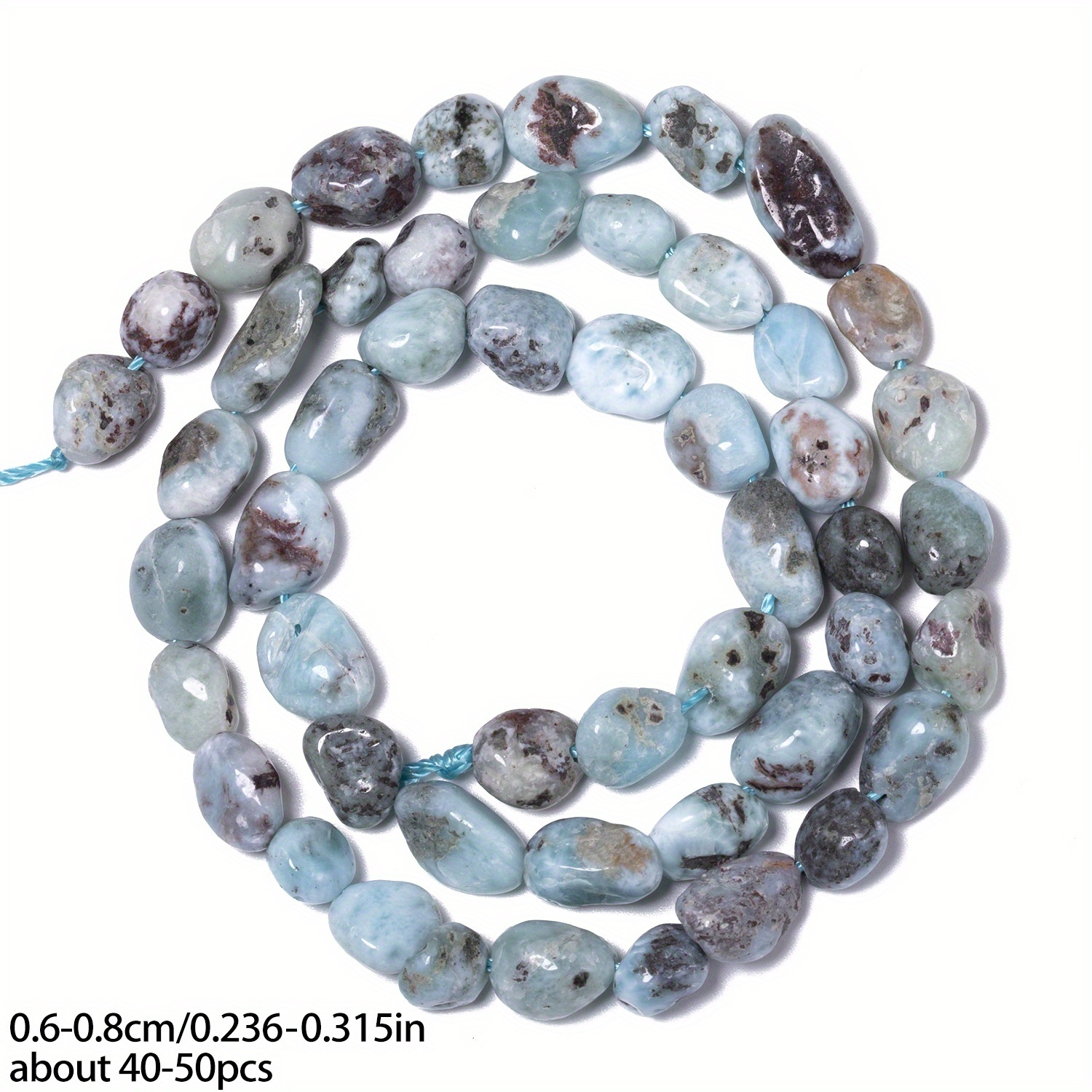 TEMU 6-8mm Natural Irregular Stone Beads, Unique Loose Beads, Suitable For Jewelry Making Elegant Bracelets, Necklaces, Earrings Additions, Men's And
