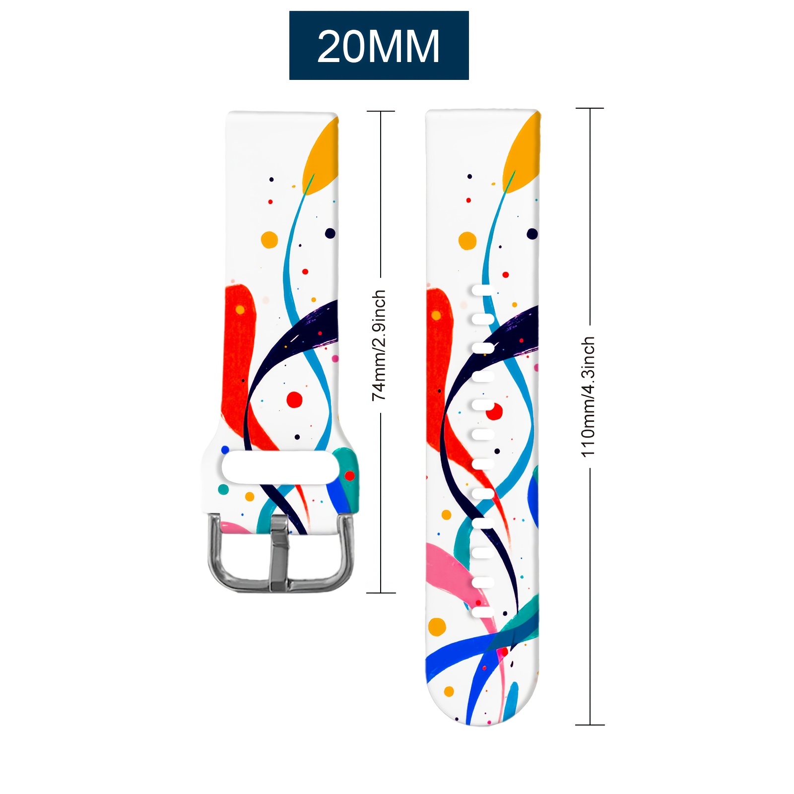TEMU Correas para Galaxy Watch, banda de silicona colorida para Samsung Galaxy Watch, correas Samsung, elegantes para todas las series, de larga