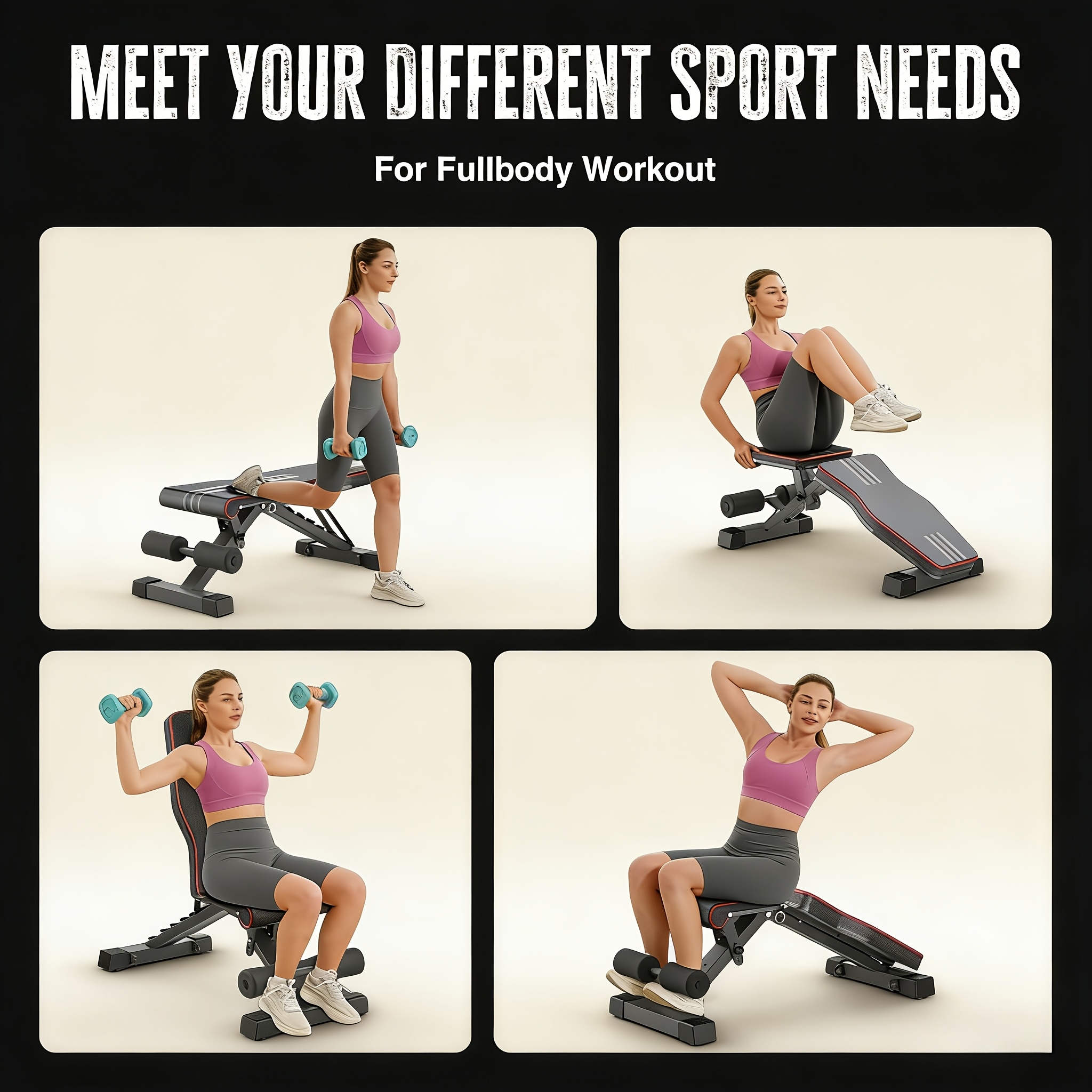 Adjustable Weight Bench for Full Body Strength Training