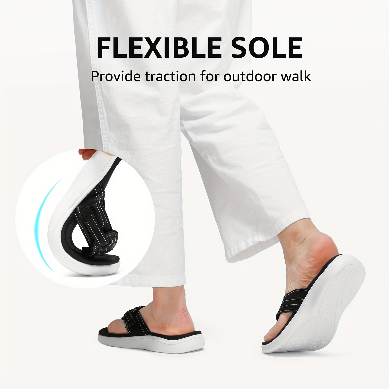 Stq Orthopedic Women s Arch Support Flip Flops Memory Foam details 4