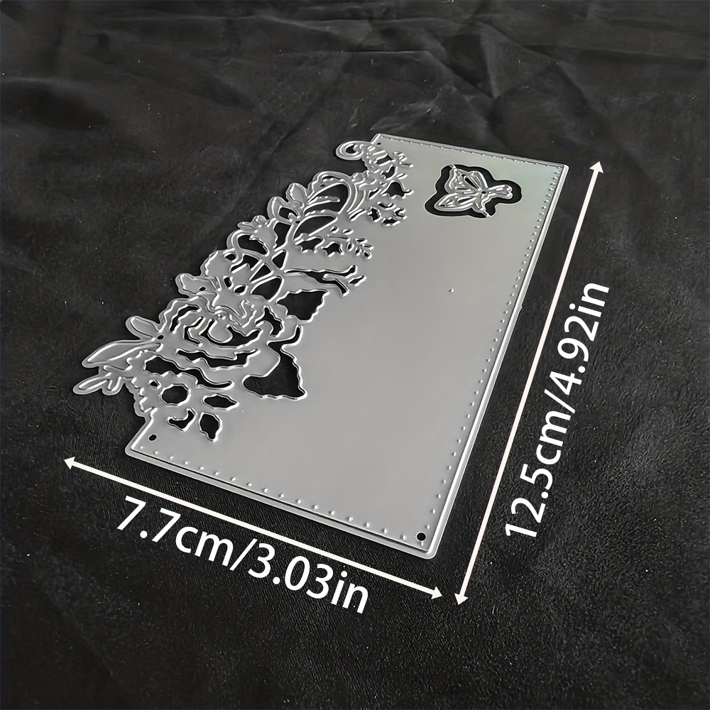 TEMU 1pc Lace Metal Cutting Die, Silvery-gray, Fantasy Theme, Suitable For Diy Scrapbooking, Embossing, Handmade Greeting Card Making, Gift Card