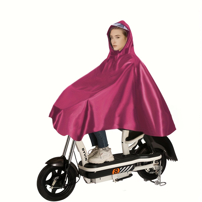   De Lluvia Reutilizable, Impermeable Con Capucha Resistente   Y Al Desgarro, Chaqueta Impermeable De Protección Contra   Para Silla De Ruedas De Color  