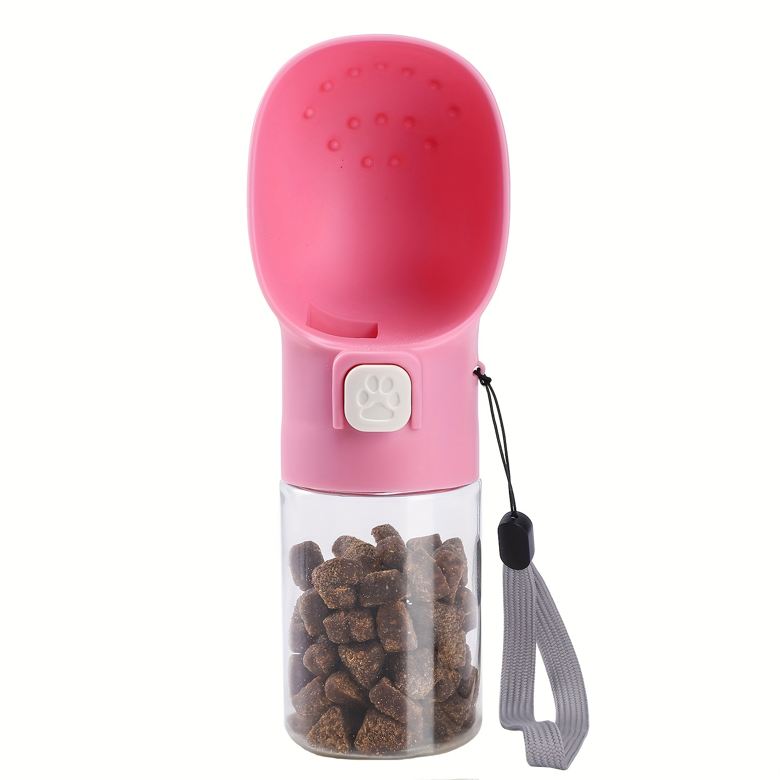 Image of Handheld Dog Food & Treat Dispenser Built-in Clicker & Treat Pouch, Hands Feeder For Puppy Training Walking Hiking Traveling (6.7oz, Green)