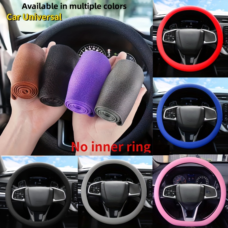 

Car Universal Silicone Steering Wheel Elastic Glove Cover Texture Soft Multi-color Auto Decoration Diy Covers Accessories