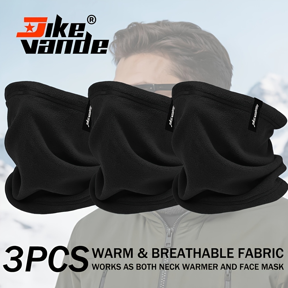 TEMU 3 piezas de cuello de forro polar térmico, cubierta facial y cuello y transpirable para ciclismo, running, pesca, deportes al , bufanda