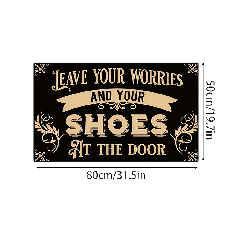 TEMU Alphabet-designed Entryway Doormat, Thickened For Superior Water Absorption, Slip-resistant Backing. Living Room Doormat, Doormat And Carpet