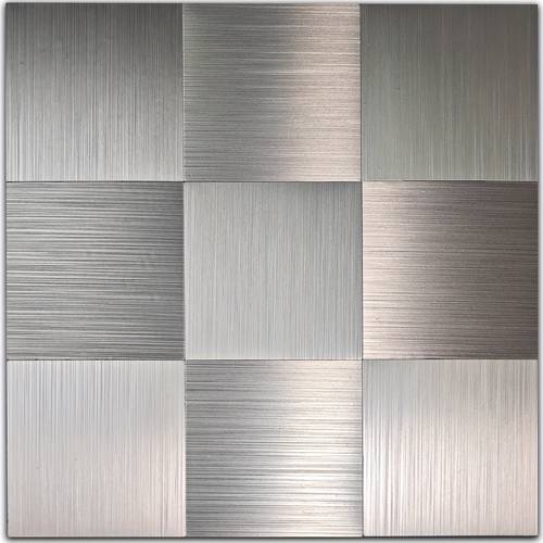 10pcs stainless steel mosaic wall stickers waterproof non slip heat resistant self backsplash removable grid pattern metal wall decals for kitchen bathroom bedroom diy traditional bedroom wall enhancement traditional mosaic tile self design
