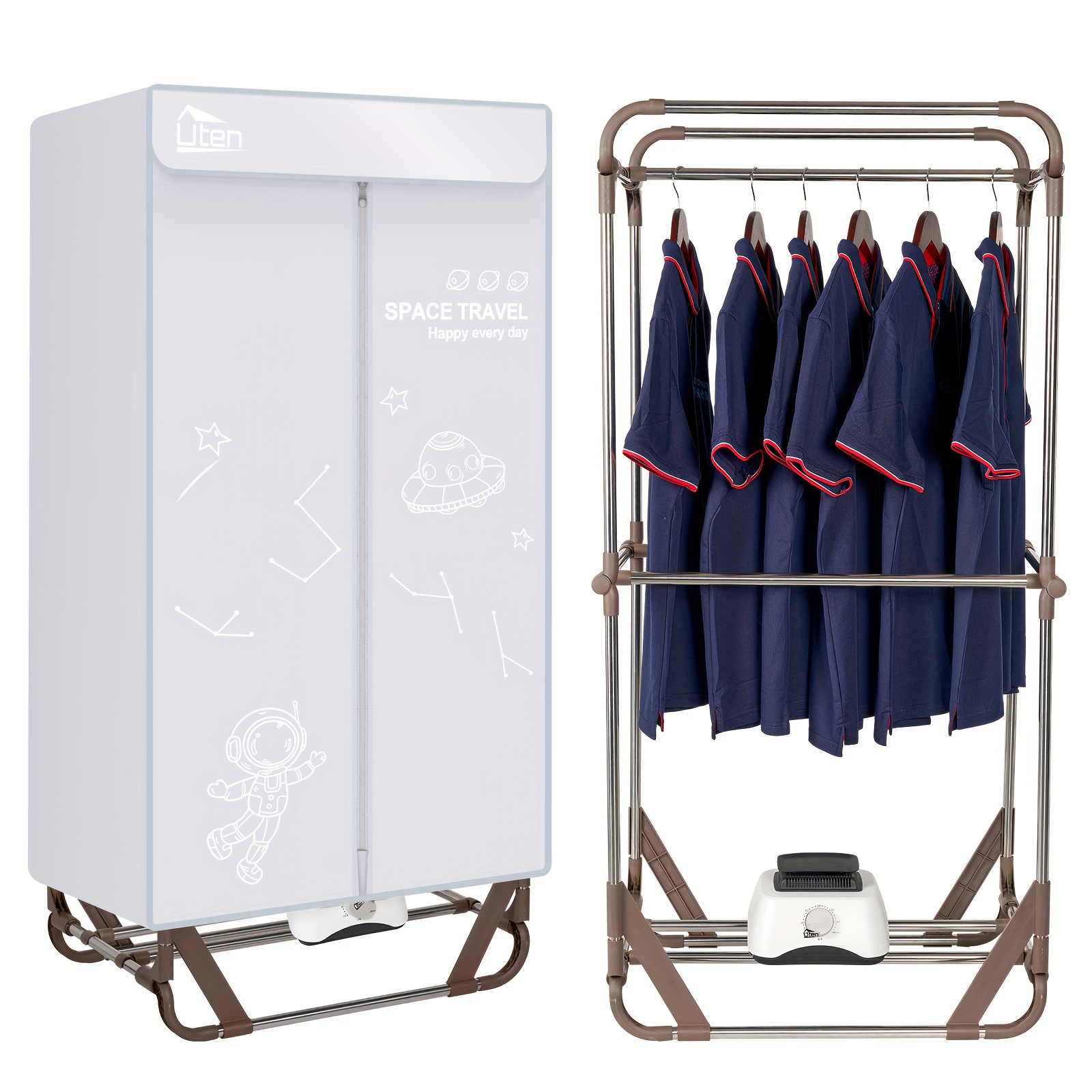 

Uten Clothes Dryer, 1500w Clothes Dryer , 2- Drying , Clothes Drying Rack And Dryer For , Apartments, Rv, ( )