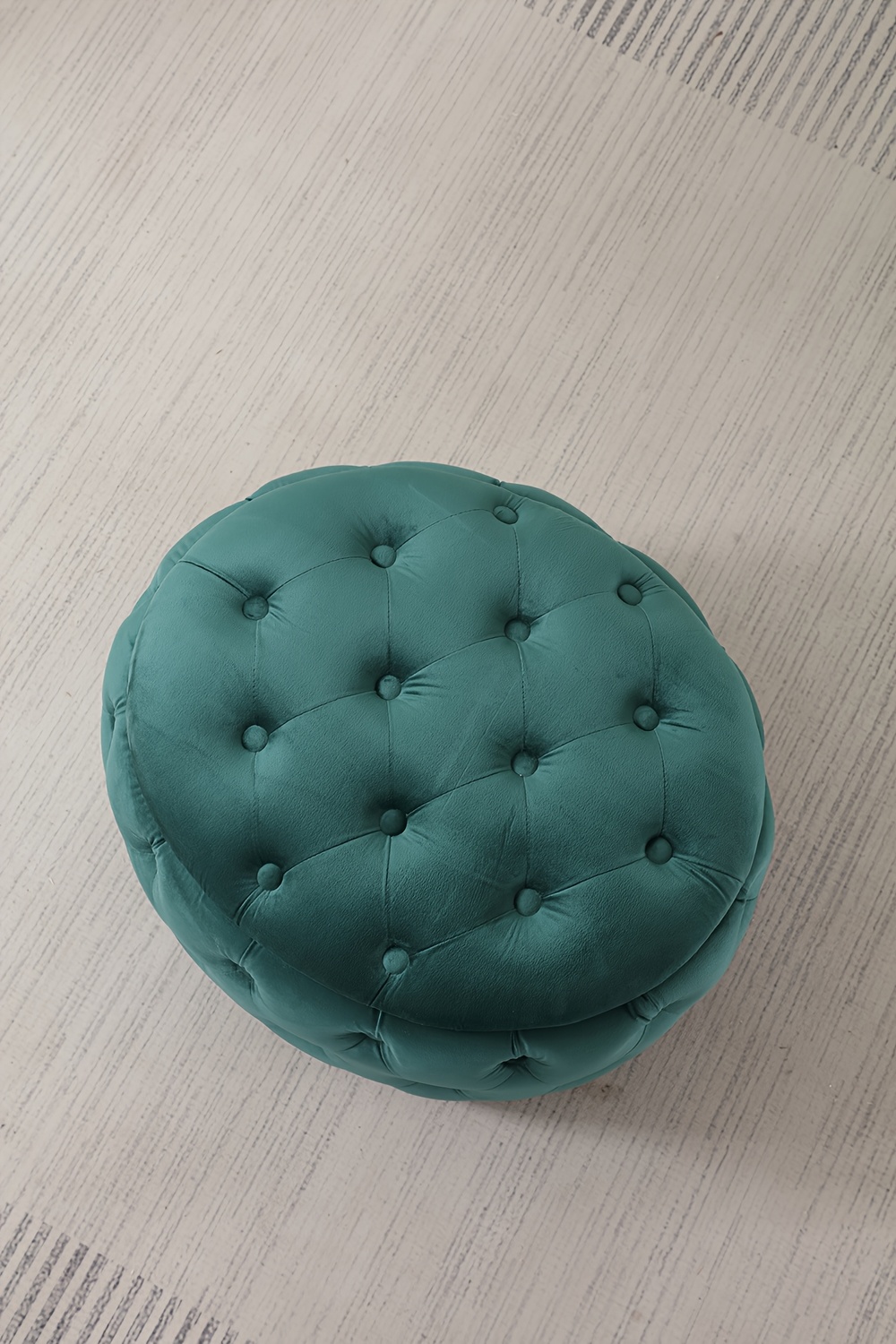 oval storage ottoman button tufted footrest stool for living room Product details 1