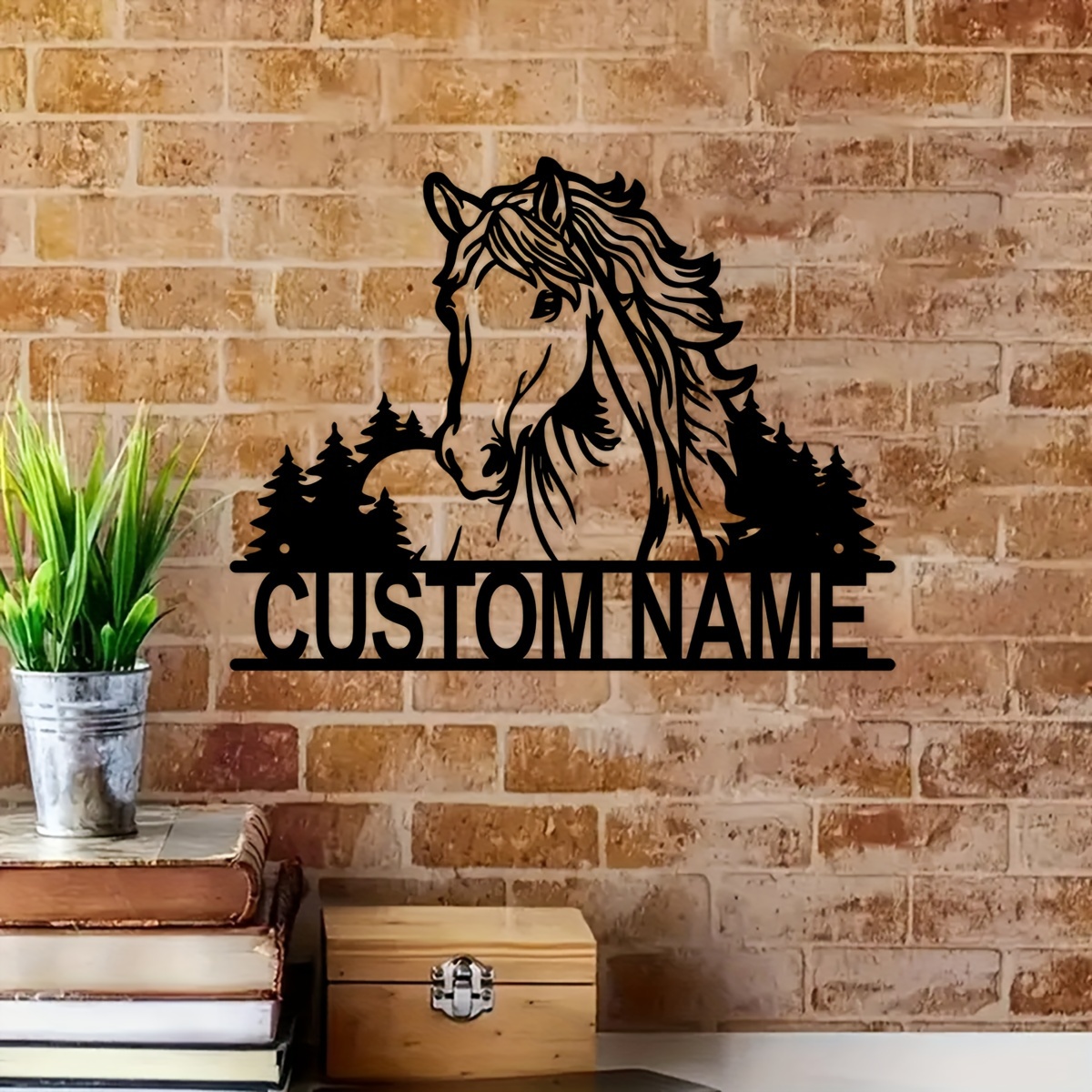 

Home Accent| Customizable Vintage Wall Plaque With Pine Design - Rustic For Home, Farmhouse, Office Decor - No Electricity Required, ,