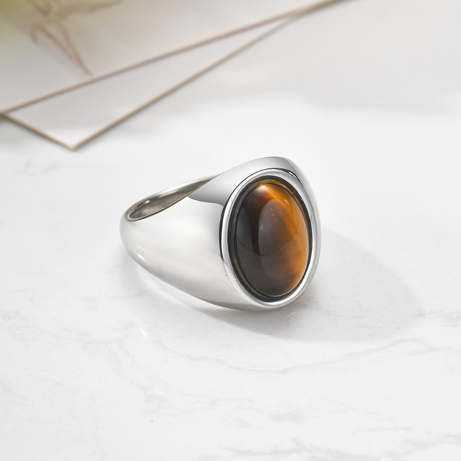 anillo acero inoxidable en vintage hombres ojo Temu Ecuador