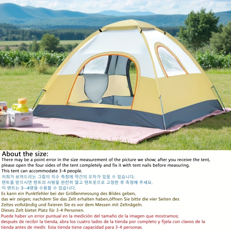 [Luxury Camping Tent] ALPACA OUTDOORS 4-Person Luxury All-Season Family Camping Tent | 2 Doors & 2 Windows, Durable O-Shaped Shape, 1 Sun Shelter, Portable Shelter for Outdoor Adventures