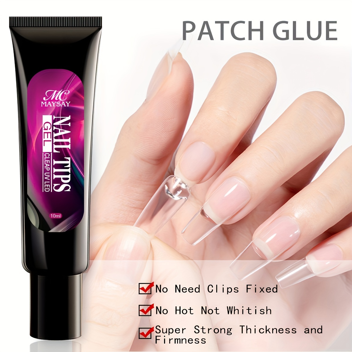 Black Technology Solid Nail Glue Unscented Gel Polish, Leadfree