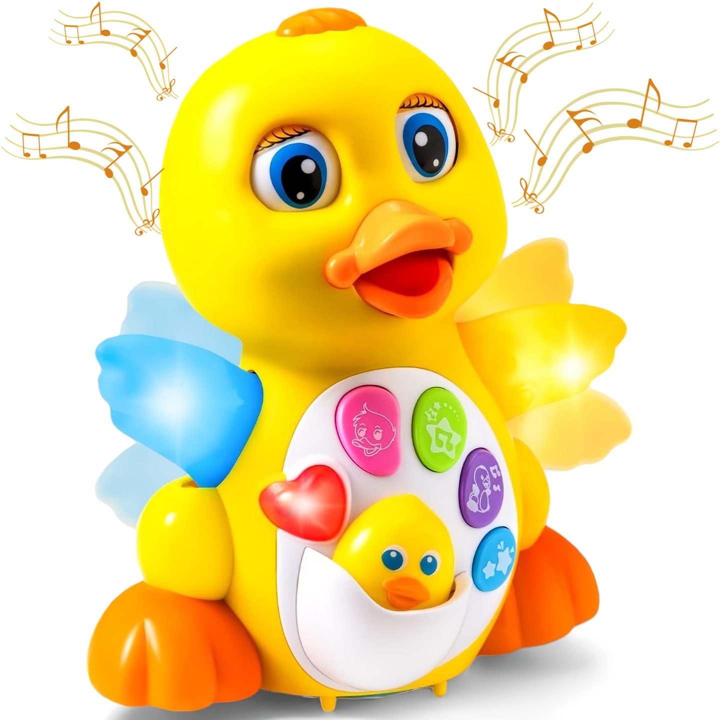 TEMU Musical Toys For Toddlers 1 2 3 Year Old | Baby Toys Duck, Dancing Toy With Music And Lights, Kids' Musical Instruments, Light Up Learning Toys,