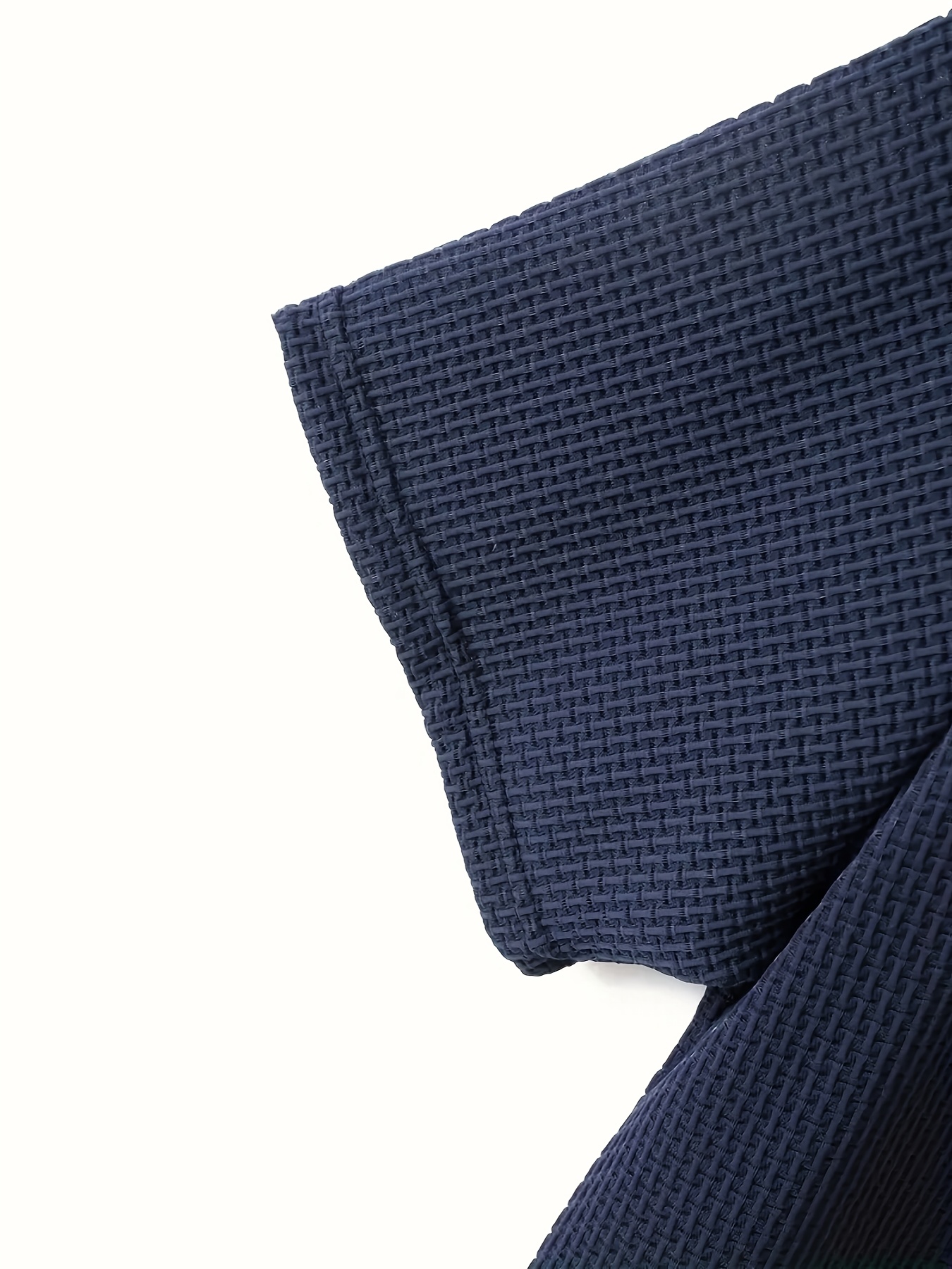 Men's Solid Color Waffle Knit T-Shirt - Breathable Stretch Fabric, Moisture-Wicking Round Neck Short Sleeve Tee for Summer Outdoor Sports & Casual Wear