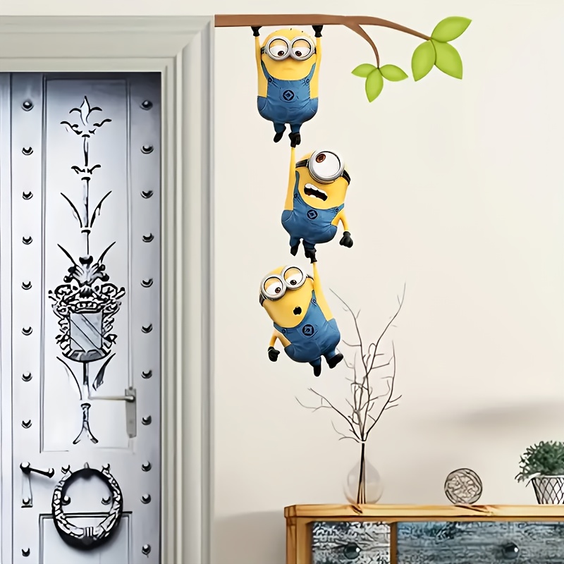 

1 Set Minions Cartoon Wall Decals, Fun Stickers For Room And Window Decor, Perfect Gift For Christmas, Valentine's Day, New Year, Graduation Parties - No Electricity Or Battery Needed, Featherless