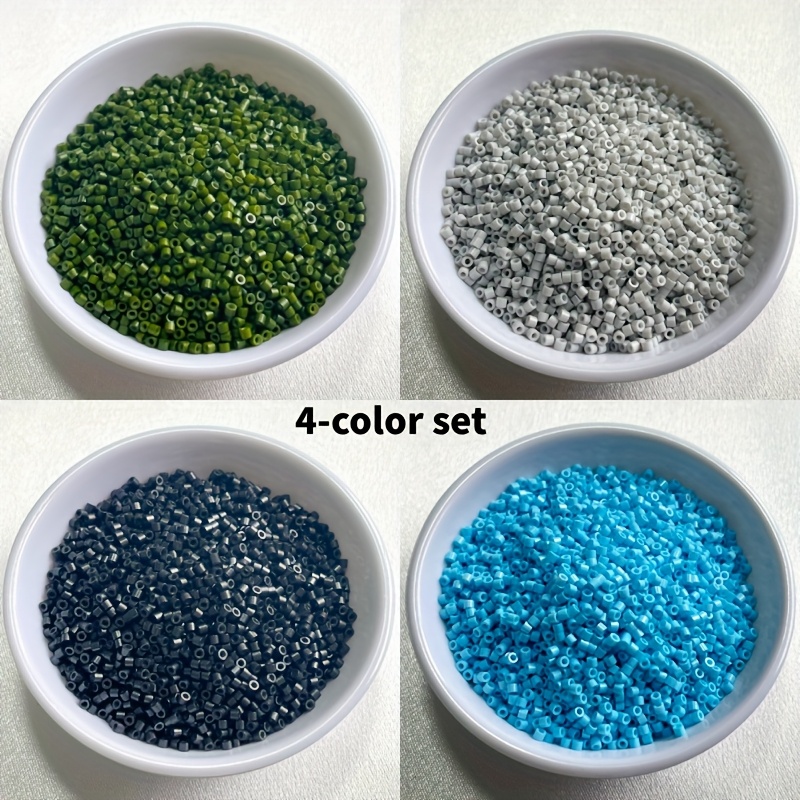 TEMU Delica Beads, 4-color Set, 2000pcs, 5g/color, Total 20g, Size 2mm/0.0787inch, Beads & Bead Assortments, For Necklace Clothing Design, Halloween